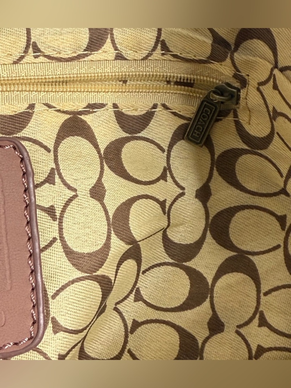 COACH 2WAY Madison Gathered 2-Way Tote Leather Handbag Blush Pink Crossbody - Picture 5 of 12